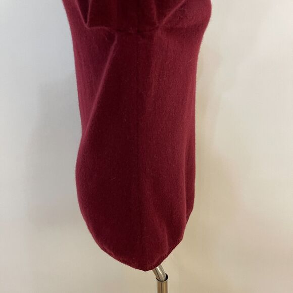 Prive Sweater Large Maroon Wine Red 100% Cashmere - Picture 6 of 8